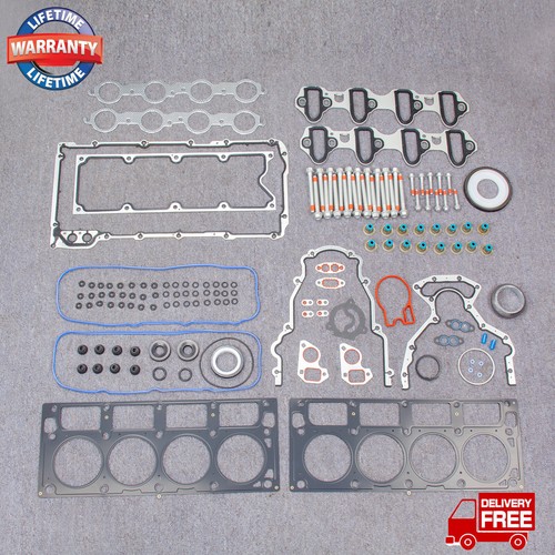 Head Gasket Set 2.4 L, W/Cylinder Head Bolt Kit, Compatible With 2010-2017 Chevy Equinox Captiva Malibu, GMC Terrain, Buick Regal Lacrosse, GM 2.4L 2384cc 145cid L4 DOHC Engine, # HS26517PT, ES72196, Head