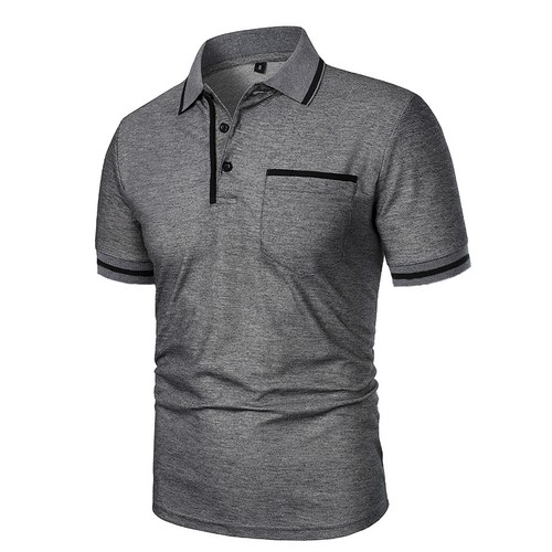 New Mens Casual Golf Polo Shirt Short Sleeve Classic Business Work Shirts Tee - Picture 18 of 32