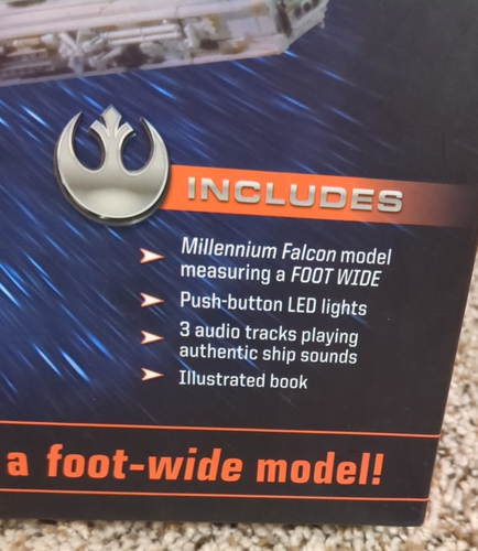 Star Wars: Build The Millennium Falcon~Deluxe Papermodel Kit! 12" Wide Model NIB - Picture 2 of 18