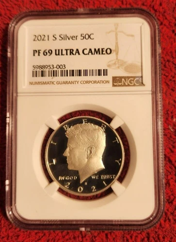 2021 s .999 silver Kennedy half dollar NGC PF 69 Ultra Cameo *