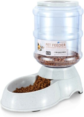 NEW Flexzion Pet Feeder, Self Replenish Antimicrobial Plastic (6-12 lb)