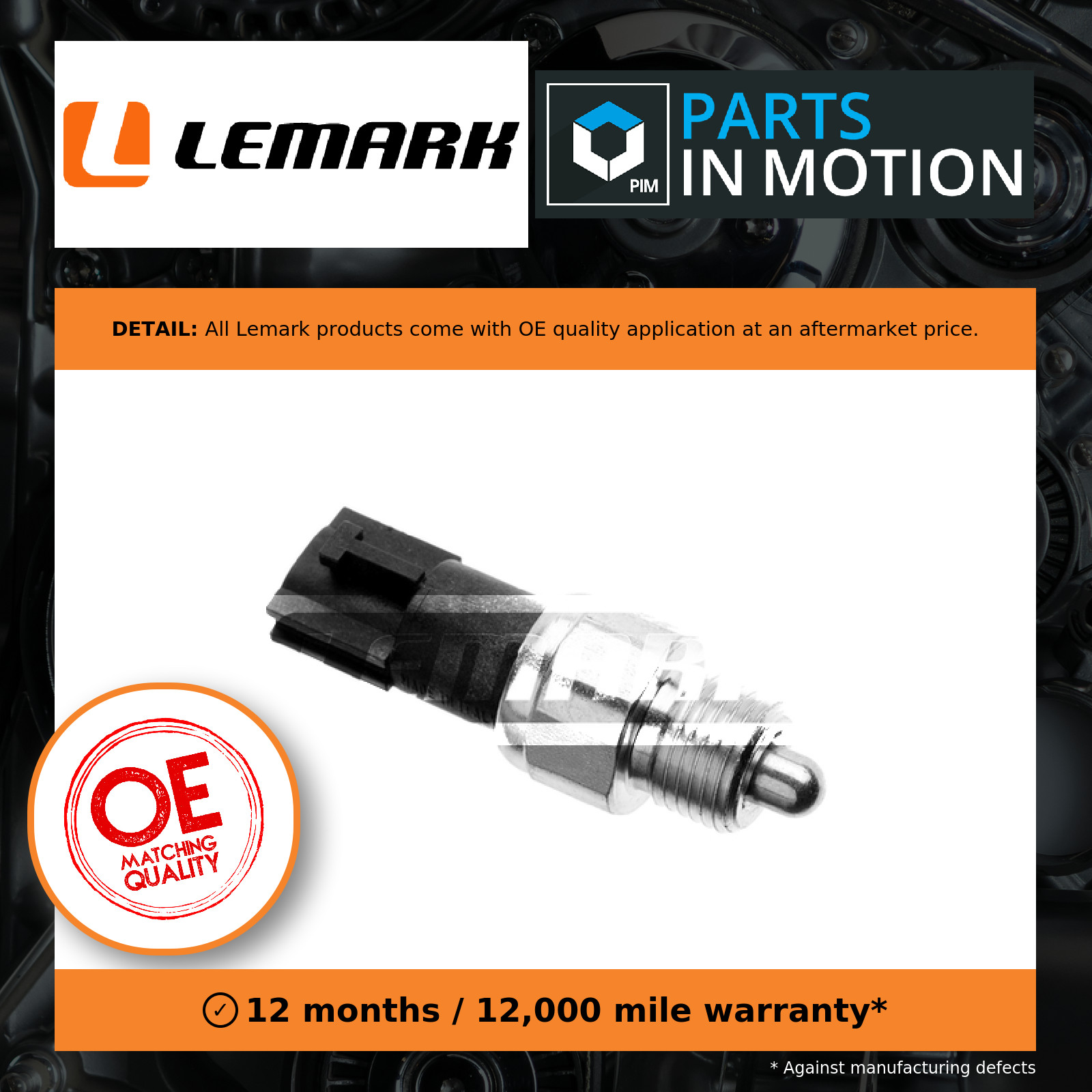 Reverse Light Switch fits RENAULT KOLEOS Mk1 2.0D 2008 on Lemark 320066J000 New