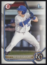 2022 Bowman Draft #BD-44 Hayden Dunhurst  Kansas City Royals