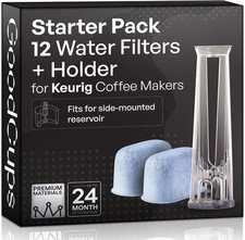 Water Filter Holder and 12 Water Filters for Keurig K-Supreme, K-Slim, K-Express