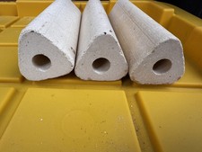 10 inch tall ceramic kiln POSTS. 2 inch triangle LOT of 4 posts