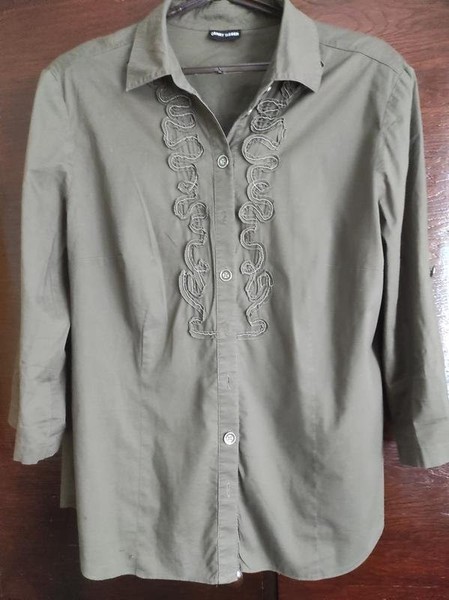 Women Gerry Weber Shirt Khaki Viscose 42 / XL / 50