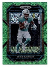 2022 Panini Prizm Prizms No Huddle Neon Green #336 Erik Ezukanma RC 1/5 - NM-MT