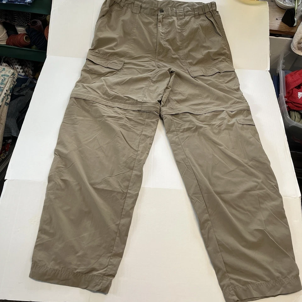 Blanco Sierra Beige Nylon Senderismo Convertible Pantalones/Pantalones Talla 34 Foto 2 de 4