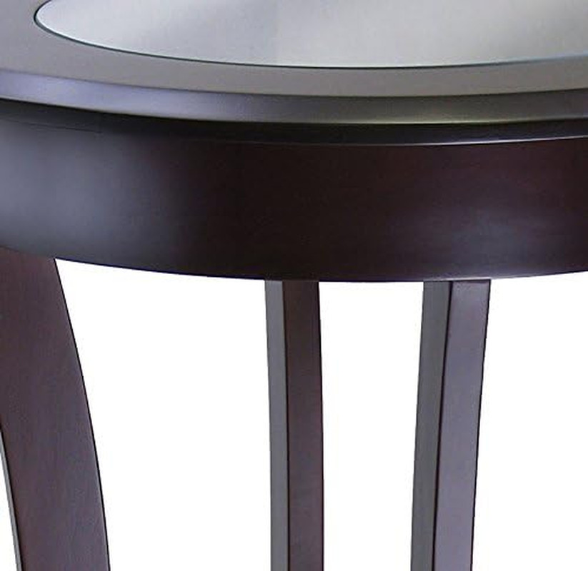 Cassie Accent Table, Cappuccino 20 Inches