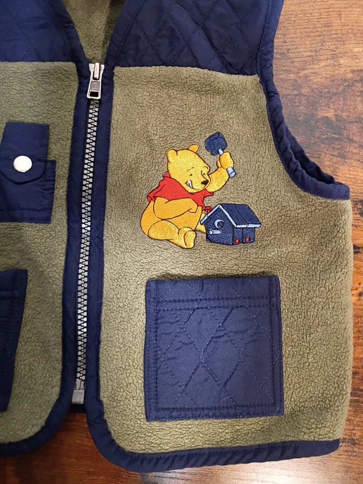 Chaleco utilitario polar vintage Disney Winnie the Pooh "Pandy Little Helper" Foto 3 de 4