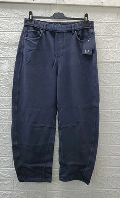 New GAP Heavyweight French Terry Barrel Sweatpants Blue Size Medium