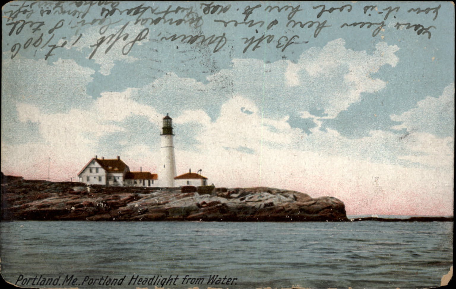 Maine Portland Head Lighthouse UDB c1905 ~ postcard sku717