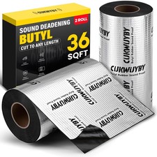 Material muerto amortiguador de sonido butilo 36 pies cuadrados para automóviles 36 pies cuadrados, plateado