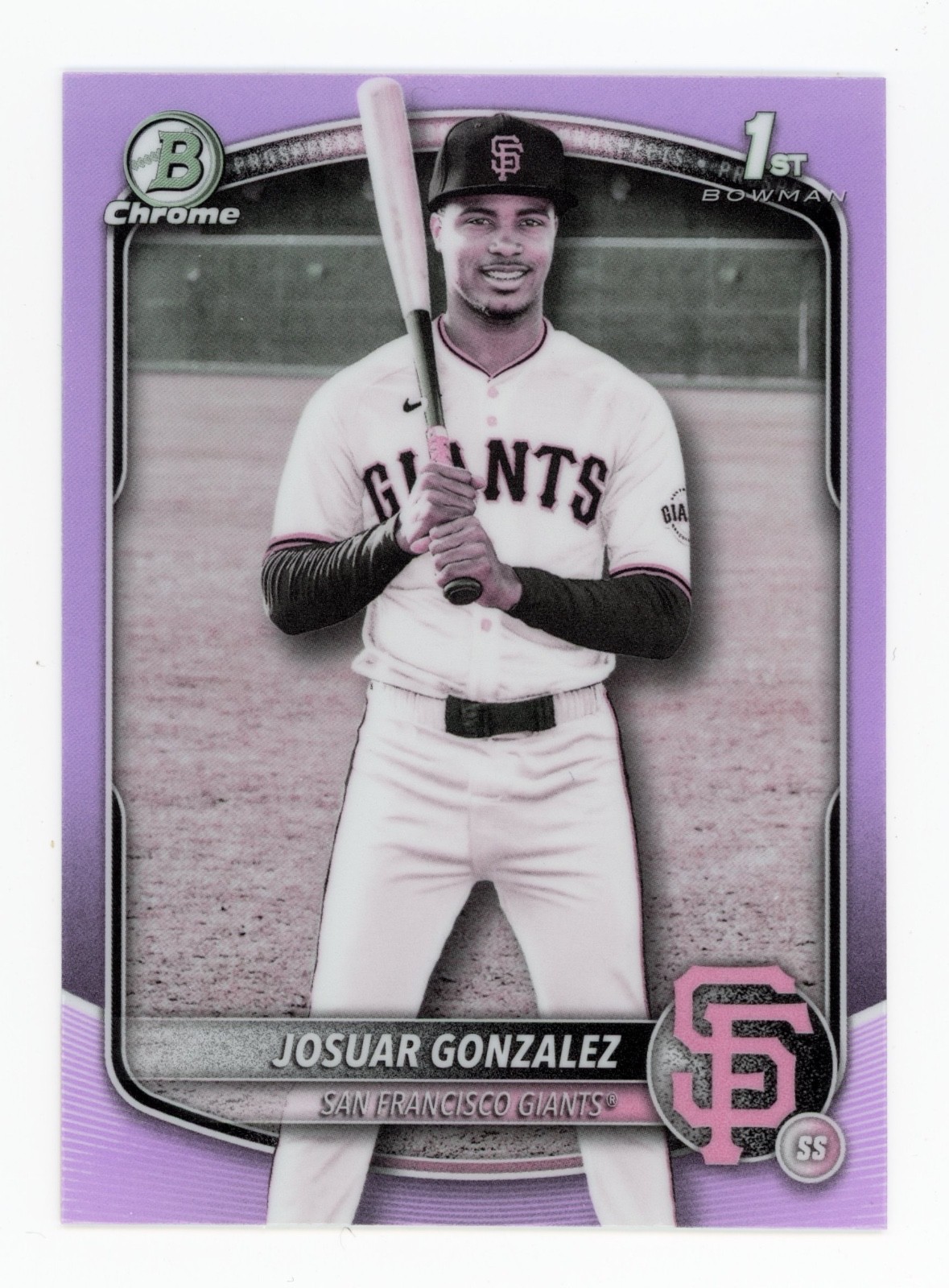 2025 Bowman Chrome Josuar Gonzalez Pearl Refractor SF Giants BCP-153 SSP