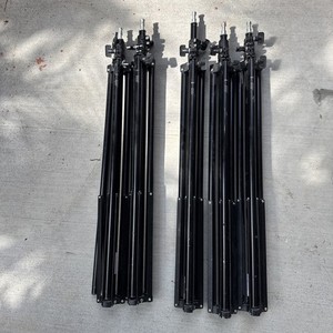 5 Used Arri Light Stands 3- 050ARF,2-050A Black