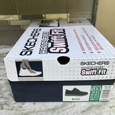 Skechers Swift Fit Athletic Hands Free Casual Lace Up Shoes Black Sz 9.5 New