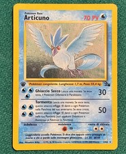 Articuno Pokemon Karte 1. Edition Holo WOTC 2/62 Fossil - NM/Mint Italienisch