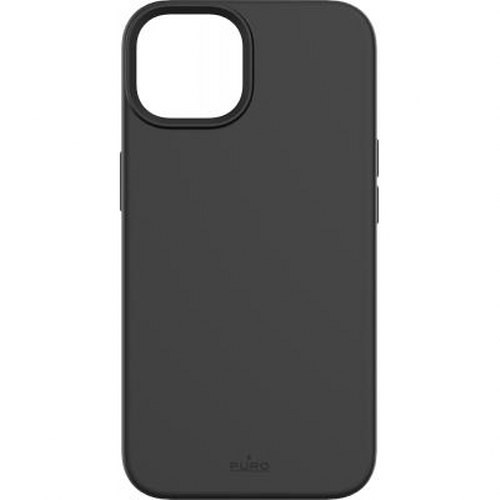 Coque iPhone 14 PURO Icon silicone noir pour le bureau et voyage
