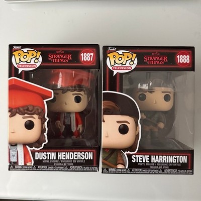 Funko Pop Stranger Things Steve Harrington w Spear & Dustin Henderson Graduation