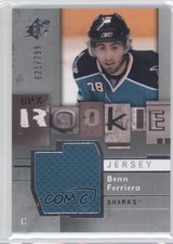 2009-10 SPx Rookie Jersey 621/799 Benn Ferriero #139 0j6