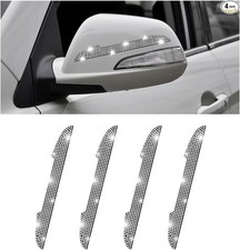 4PCS Car Door Handle Scratch Protector, Crystal Rhinestone Sticke Color: White