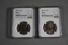 Lot of 2 Kennedy Half Dollar 50c Clad - 2001 D MS66 & 2022 D MS64