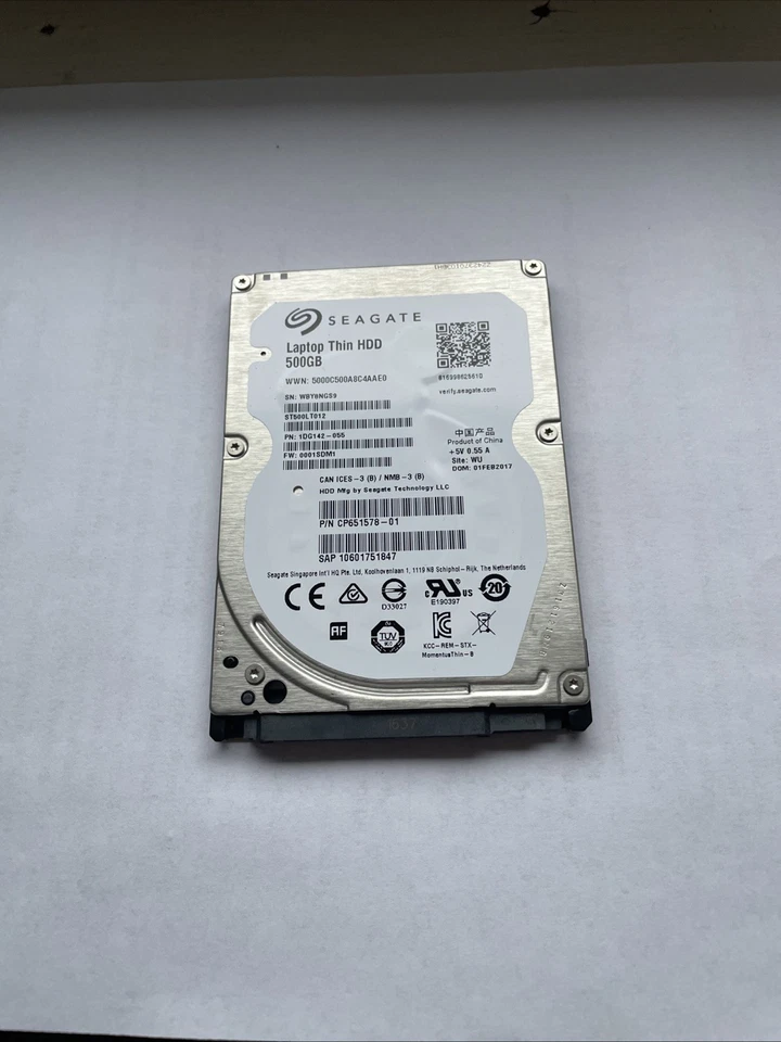500GB SEAGATE Laptop Thin SSHD ST500LM000 SATA Notebook Festplatte 6,3cm(2,5")