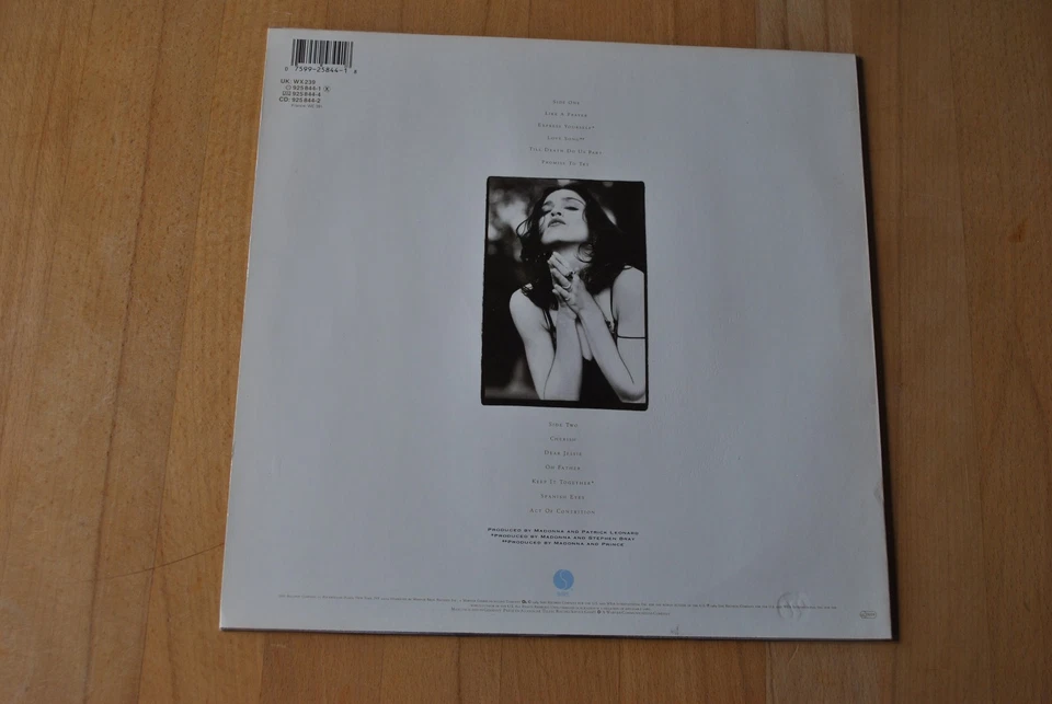 AB Vinyl LP Madonna Like A Prayer (1989) Sire 925 844-1 - Bild 2 von 2