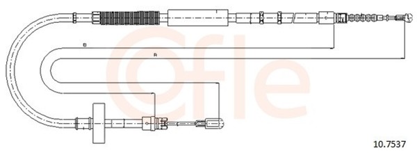 Cofle Bremsseil Seilzug Feststellbremse 10.7537 FüR Audi Seat B7 8ED 8E5 B6 Exeo-image
