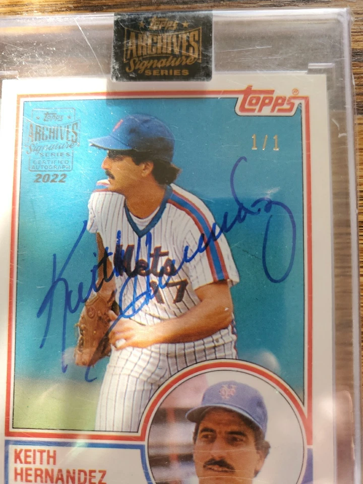 Tarjeta autógrafa de Keith Hernandez de los Mets de Nueva York Topps 1983 1/1 archivos 1 de 1 Foto 3 de 4
