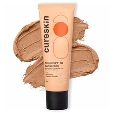 Cureskin Mineral Sunscreen Matte Finish Tinted SPF 50 PA   50gm Broad Spectrum