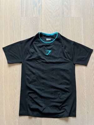 Gymshark Onyx V1 1.0 Black/Blue T-Shirt David Laid (M) | eBay