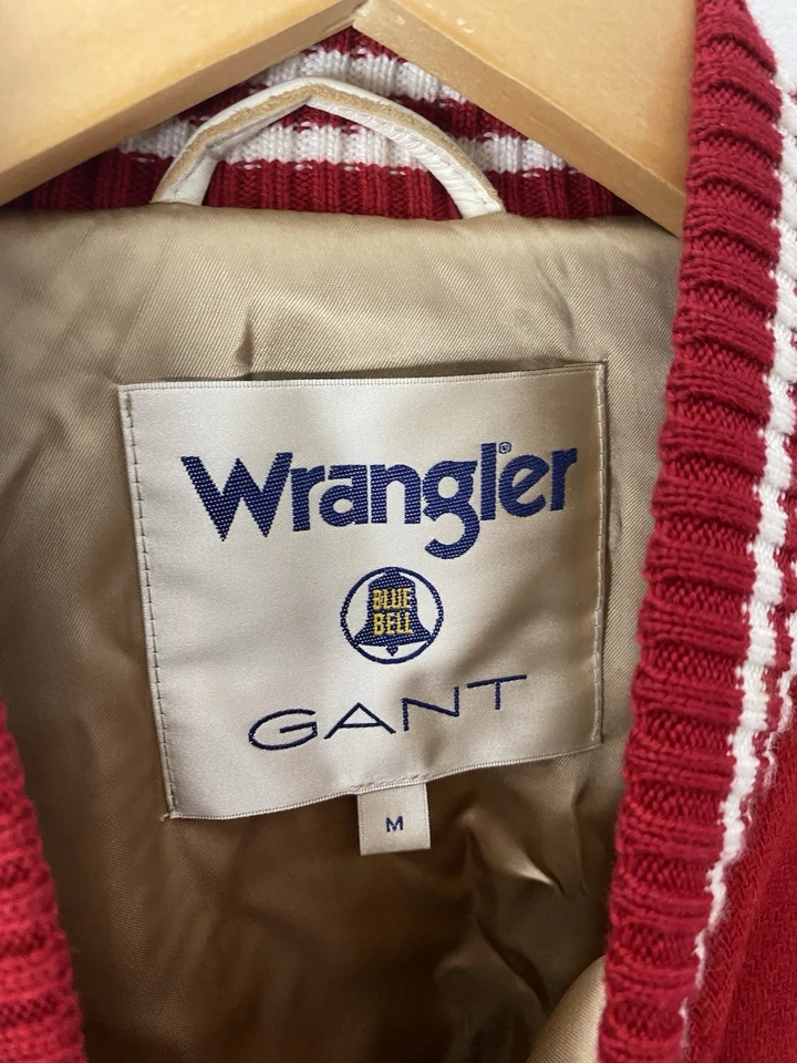 Gant X Wrangler Blue Bell Red/White Varsity Jacket  Size medium  - Image 3 of 4