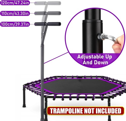 Rebounder Handle Bar Only, 3 Levels Adjustable Stabilizer for Black - Picture 5 of 7