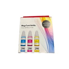 Canon Genuine MegaTank Refills 290 Cyan Magenta Yellow Ink Cartridges Color