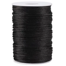 3MM 55 Yards Nylon Cord, Wind Chime Cord for Bracelet Necklace Jewelry Black