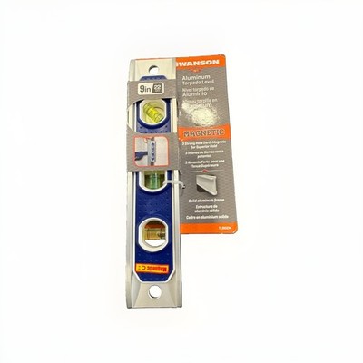 Swanson Tool TL002M 9'' Magnetic Die Cast Torpedo Level Measurement Heavy Duty