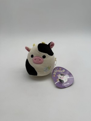 Squishmallows 4'' Connor Cow w/ Flower Spring Floral Squishmallow
