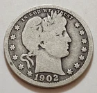 1902 Barber Quarter 90% Silver 25c Philadelphia             X29