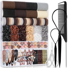 822 PCS Elastic Hair Ties Hair Bands Accessories Girls Clips Neutral