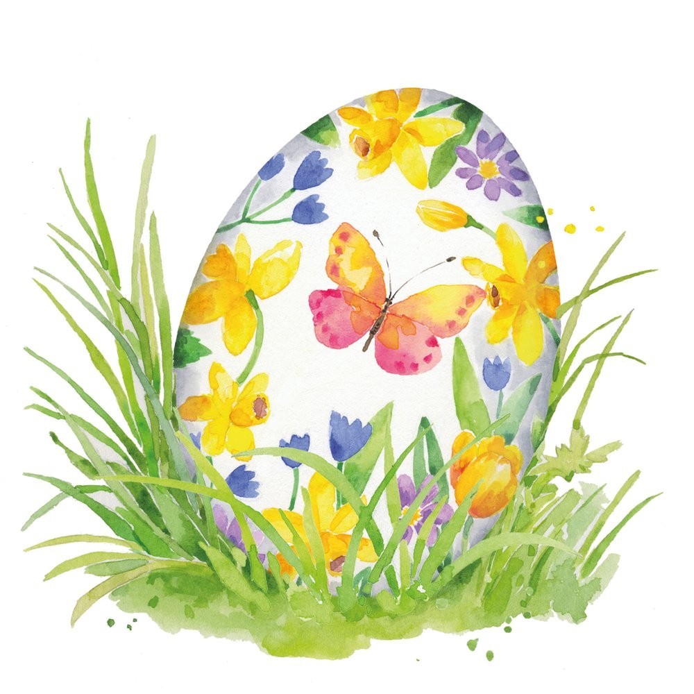 4 x Paper Napkins/33cm/3Ply/Decoupage/Easter/Decorated Easter Egg