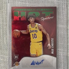 2022-23 Panini NBA Hoops - Hot Signatures Rookies Red #HSR-MAX Max Christie