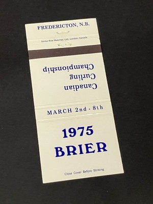 Matchbook Cover -1975 BRIER Canadian Curling Championship Fredericton