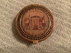 Vintage Petit Point Needlepoint Goldtone Compact With American Flag. — photo 1