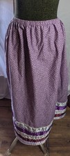 Native American purple ribbon skirt with elastic band