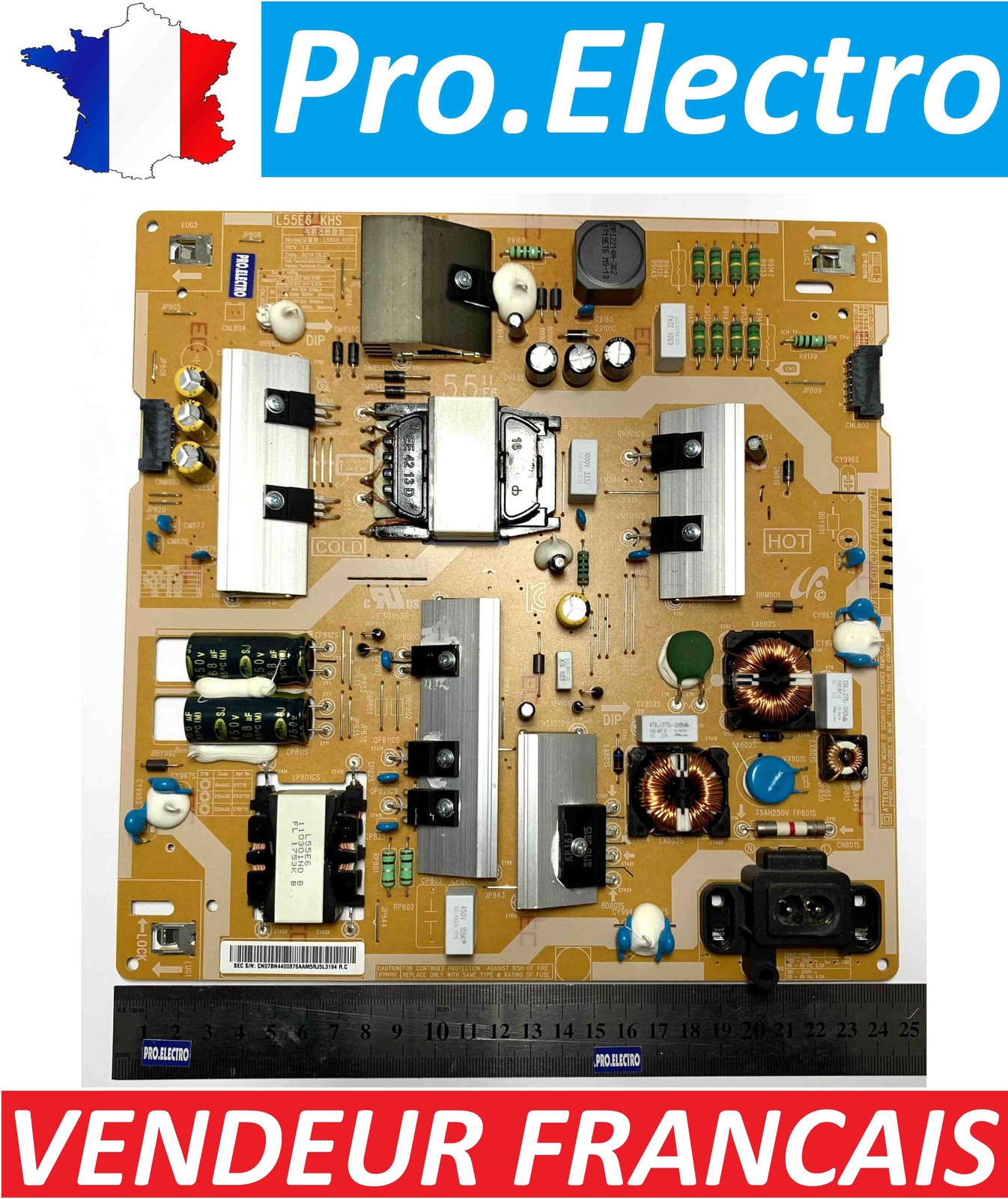 Alimentation BN44-00876A pour TV Samsung UE55MU6505U L55E6 KHS