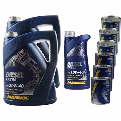 11L Motoröl MANNOL SAE 10W-40 DIESEL EXTRA 3xMotor Doctor+Motor Flush