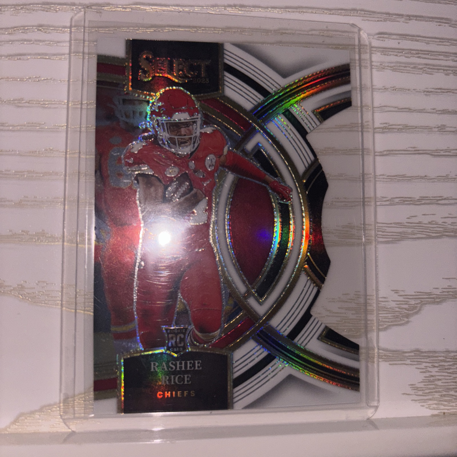 54/199 2023 Panini Select #132 Rashee Rice White Prizm Die-Cut RC