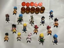 Dragon Ball X Action Mini Figures Lot Of 16 And 5 Dragon Balls Stands Acrylic