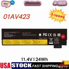   LOT 1-100x 01AV423 Battery For Lenovo Thinkpad T470 T480 T570 T580 P51s 24wh